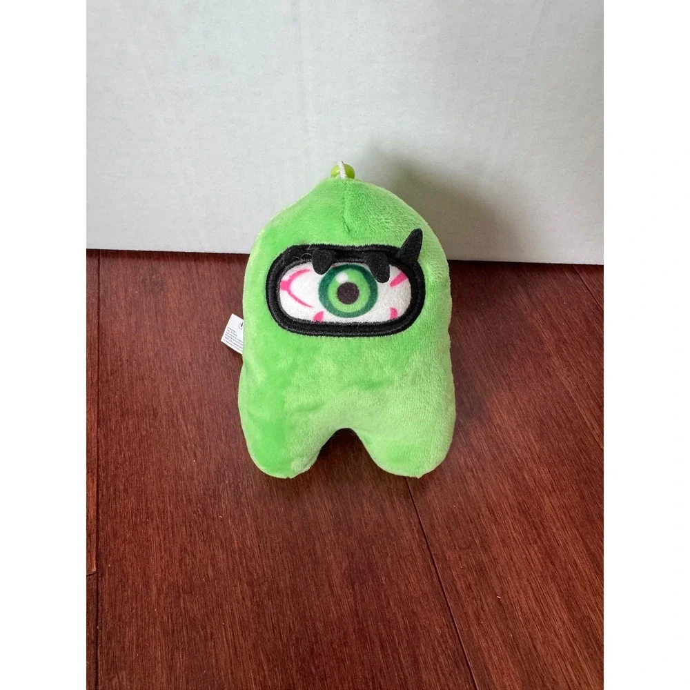 Among Us Cyclops Eye Green Plush Keychain 5 Inch Backpack Clip Monster Crewmate